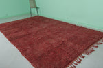Red Vintage Handmade Moroccan Berber Rug – 7.2 FT X 11.3 FT | Authentic Artisan Crafted Design