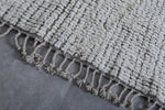 Custom Handmade Moroccan Runner Rug - White Wool Rug