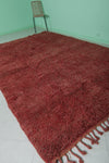Red Vintage Handmade Moroccan Berber Rug – 7.2 FT X 11.3 FT | Authentic Artisan Crafted Design