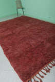Red Vintage Handmade Moroccan Berber Rug – 7.2 FT X 11.3 FT | Authentic Artisan Crafted Design