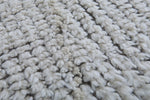 Custom Handmade Moroccan Runner Rug - White Wool Rug