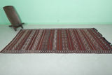 Vintage Handwoven Kilim Rug – 4.4 x 9.2 FT, Authentic Moroccan Geometric Patterns