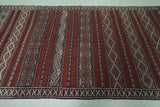 Vintage Handwoven Kilim Rug – 4.4 x 9.2 FT, Authentic Moroccan Geometric Patterns