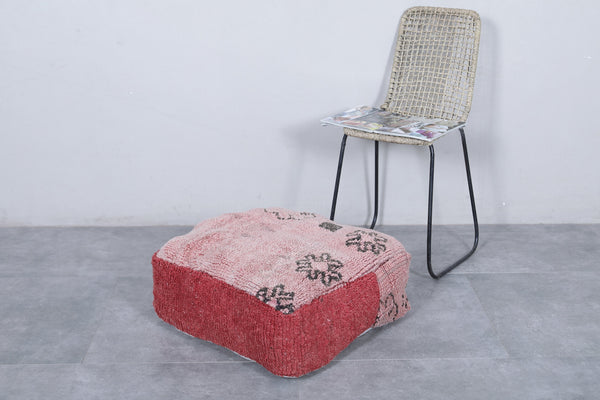 Moroccan vintage ottoman pouf | Handwoven with intricate tribal designs