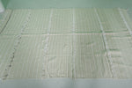 Elegant Moroccan Wedding Blanket Rug - 5 FT X 8.9 FT - Ivory Striped Design