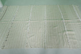 Elegant Moroccan Wedding Blanket Rug - 5 FT X 8.9 FT - Ivory Striped Design