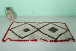 2.2 x 5.6 ft Moroccan Rug – Handwoven Berber Carpet with Geometric Design