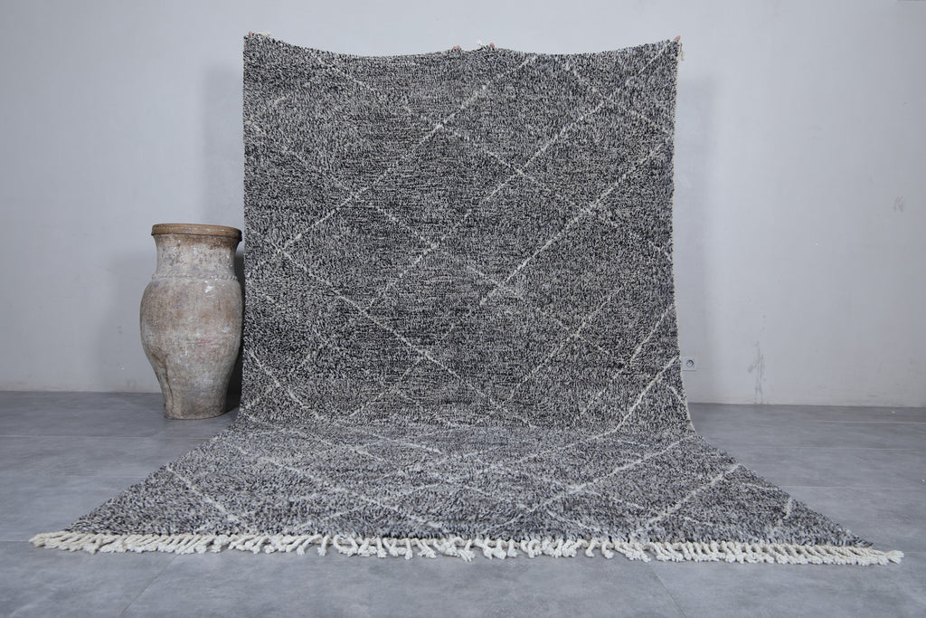 Handwoven Moroccan rug - Simple custom rug - Beni ourain rug