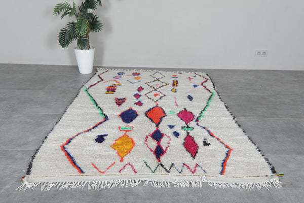 Colorful Moroccan rug  4.7 FT × 7.6 FT