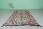 Vintage Handmade Moroccan Berber Rug – 5.8 FT X 9.2 FT | Authentic Artisan Carpet