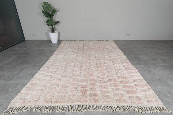 Handmade Moroccan rug  7.1 x 10.7 ft - Unique grid design