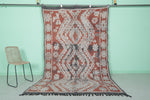 Vintage Handmade Moroccan Berber Rug – 5.8 FT X 9.2 FT | Authentic Artisan Carpet