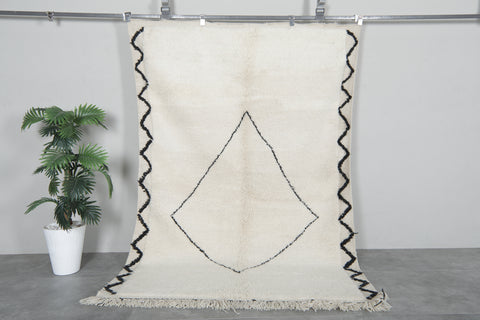 Handmade wool rug 5.3 FT × 7.6 FT