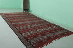 Large Moroccan Berber Rug – 5.6 x 10.3 Feet | Red and White Geometric Patterns