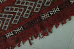 Large Moroccan Berber Rug – 5.6 x 10.3 Feet | Red and White Geometric Patterns