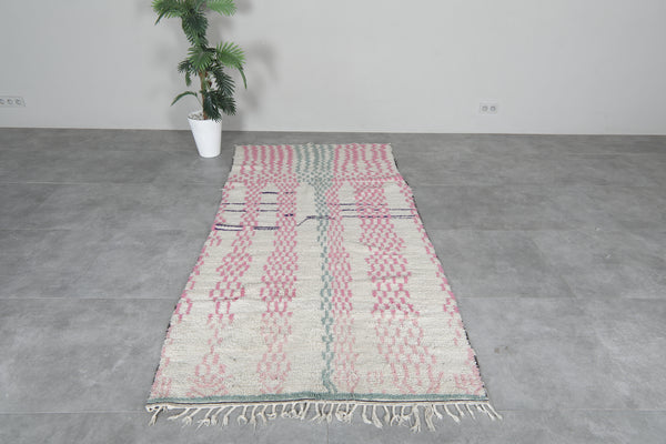 Bohemian Moroccan Area Rug 4.1 x 8.3 ft - Unique Berber Art