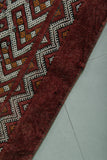 Large Moroccan Berber Rug – 5.6 x 10.3 Feet | Red and White Geometric Patterns