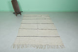 Moroccan Wedding Blanket Rug 4.9 FT x 8.3 FT | Elegant Ivory with Subtle Accents