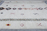 White Moroccan Rug with Berber Symbols – Custom Sizes