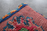 Colorful Boho Floor Cushions - Pink Moroccan Pouf Set