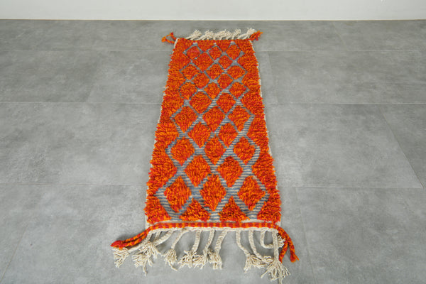 Small vintage geometric Moroccan rug - 2 ft x 5.1 ft