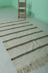 3.7 FT X 6.5 FT Traditional Moroccan Wedding Rug - Handwoven Berber Carpet