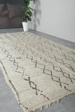 Handmade Moroccan Rug 4.4 FT × 9.8 FT | Beni Ourain Wool Rug