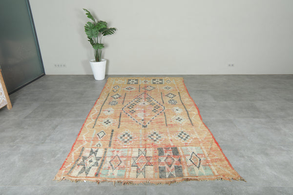 Geometric vintage Moroccan azilal - 5.5 ft x 10.5 ft