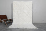 5 x 8 FT Moroccan Rug – Ivory with Subtle Diamond Pattern