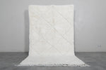 5 x 8 FT Moroccan Rug – Ivory with Subtle Diamond Pattern