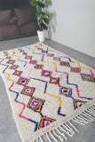 Handmade Moroccan rug 4.5 FT × 8.3 FT