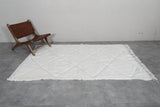 5 x 8 FT Moroccan Rug – Ivory with Subtle Diamond Pattern