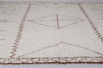 Creamy Custom Moroccan Brown patterned Rug