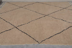 Beige Moroccan Rug with Custom Striped Patterns – Handcrafted Elegance for Any Space