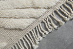 Luxury Handmade Berber Rug 6.7 x 8.9 ft - Soft Neutral Moroccan Style