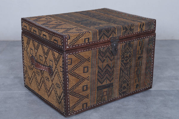 Vintage Moroccan chest  H 16.9 INCHES X W 24.4 INCHES X D 17.7 INCHES