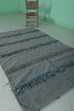 Traditional Moroccan Berber Wedding Blanket Rug - 3.6 FT X 6.2 FT