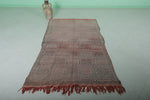 Vintage Moroccan Kilim Rug – 4 x 6.9 FT, Subtle Earthy Tones with Intricate Patterns