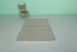 Moroccan Rug – Minimalist Handwoven Beige | 3.3 FT x 5.1 FT