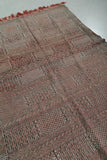 Vintage Moroccan Kilim Rug – 4 x 6.9 FT, Subtle Earthy Tones with Intricate Patterns