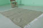 Moroccan Rug – Minimalist Handwoven Beige | 3.3 FT x 5.1 FT