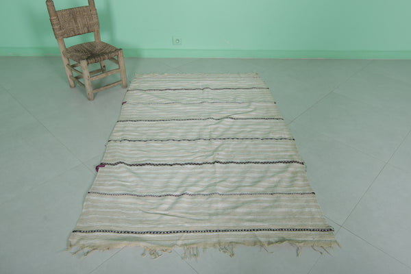 Handcrafted Moroccan wedding rug 3.6 FT x 5.4 FT | Sequin detail wedding decor