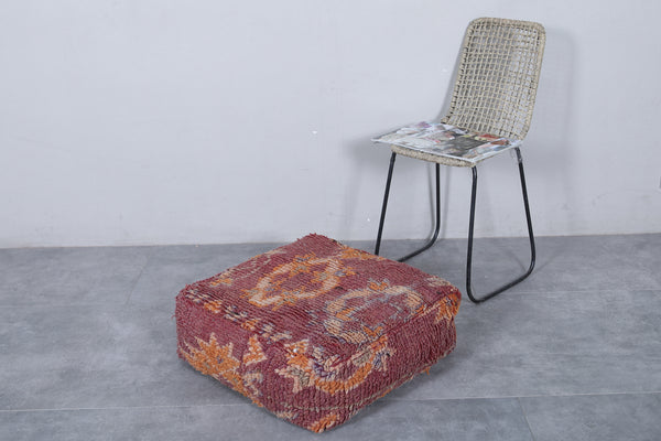Moroccan vintage ottoman pouf | Handwoven with traditional tribal patterns