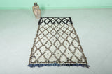 Handmade Moroccan Berber Rug – 2.9 x 5.8 ft Diamond Pattern Shag