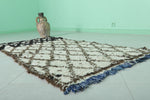 Handmade Moroccan Berber Rug – 2.9 x 5.8 ft Diamond Pattern Shag