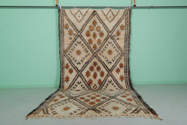 6.3 x 12.2 FT Moroccan rug with traditional diamond & star motif – Handmade berber style