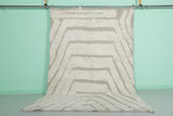 Moroccan Rug – Cream and Beige Geometric Stripes (6 x 9 ft)