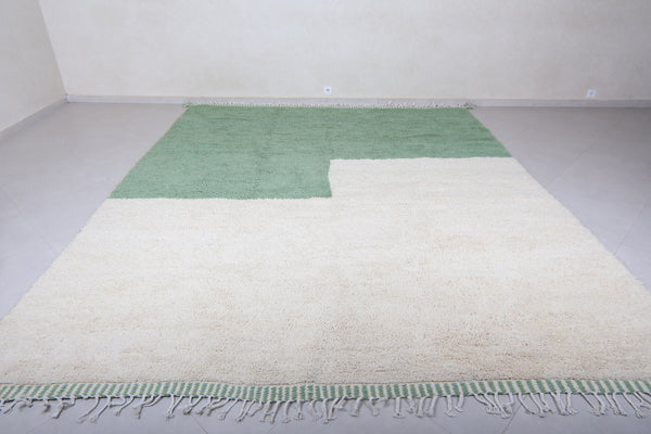 Moroccan green and beige rug - Custom Berber rug - Contemporary rug