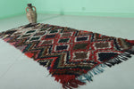 Handmade Moroccan Boucherouite Runner Rug - 3 FT x 7.3 FT | Geometric Diamond Pattern