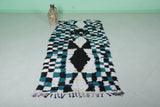 Handmade berber Moroccan knotted rug - 3.6 FT X 7 FT